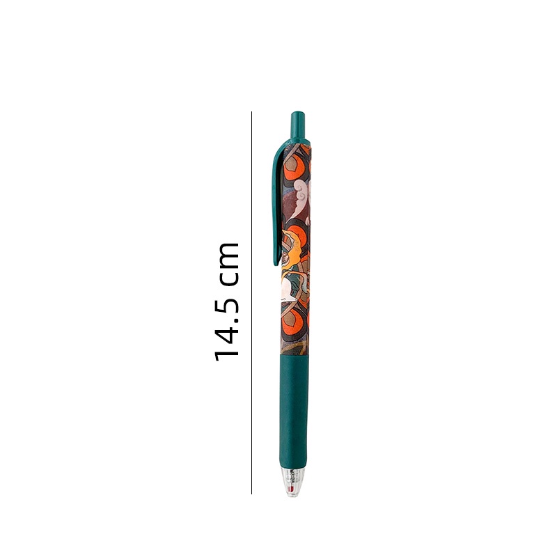 4pcs Pulpen Gel Tinta Hitam 0.5mm Gaya Cina Vintage