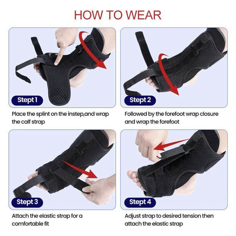 Drop Ankle Foot Orthosis Andjustable Ankle Support AFO Plantar Fascitis Drop Foot