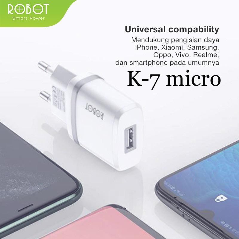 NEW~Robot RT-K7 / RTK7 Quick Charge 5V/1A &amp; RT-K9 / RTK9 Charger 2.1A Dual Port Output + micro-usb