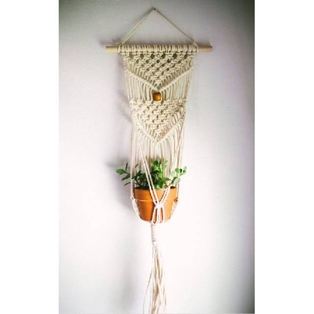 READY STOK) macrame pot gantung / Macrame plant hanger (POT 036)