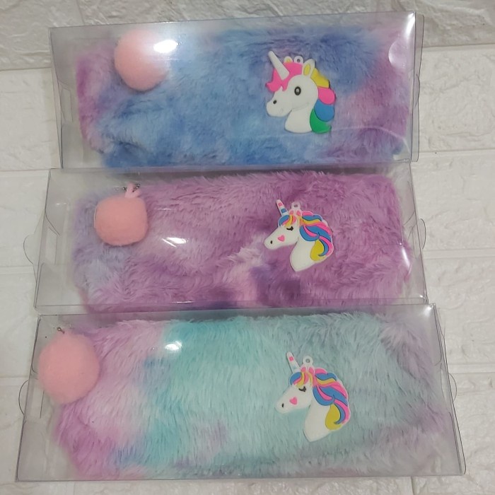 

Terbatas Tempat Pensil Unicorn Bulu Bulu Rainbown Diskon