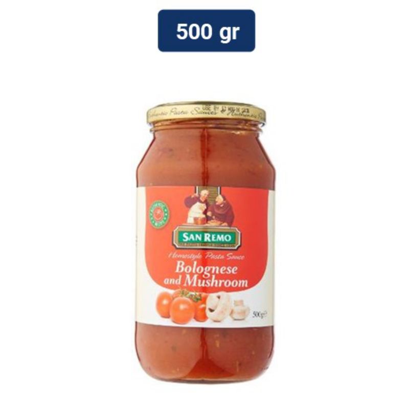 

San Remo Pasta Sauce Bolognase & Mushroom 500gr