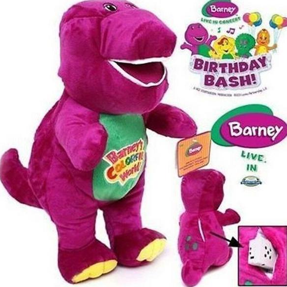 Boneka Barney 30cm Boneka Singing Barney BISA NYANYI I LOVE YOU OK *****Terbaru******
