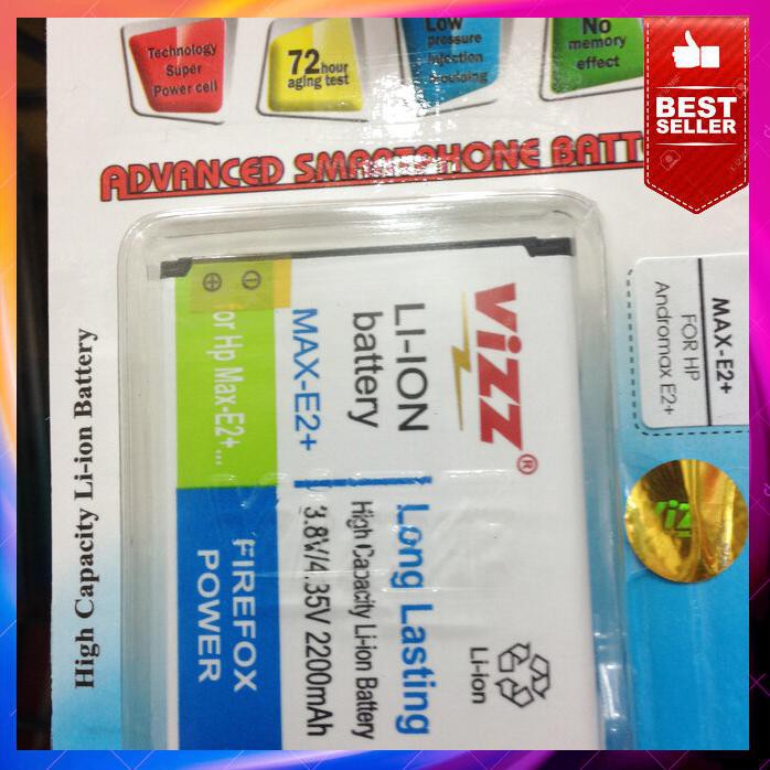 Acc Hp Baterai Smartfren Andromax E2 Plus E2+ Double Power Vizz 2200Mah