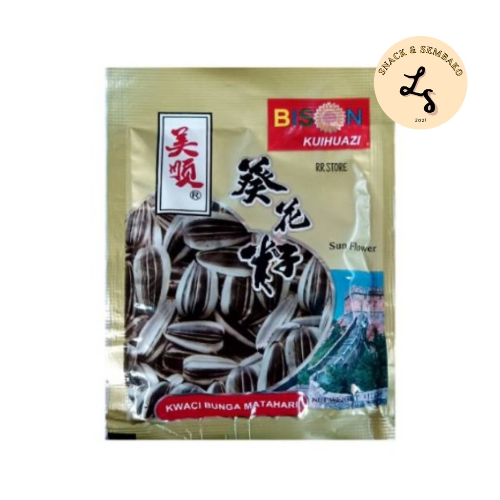 

Kuaci / Kwaci Bison Bunga Matahari 10gr isi 20 pcs Gurih Nikmat Murah Meriah !!!