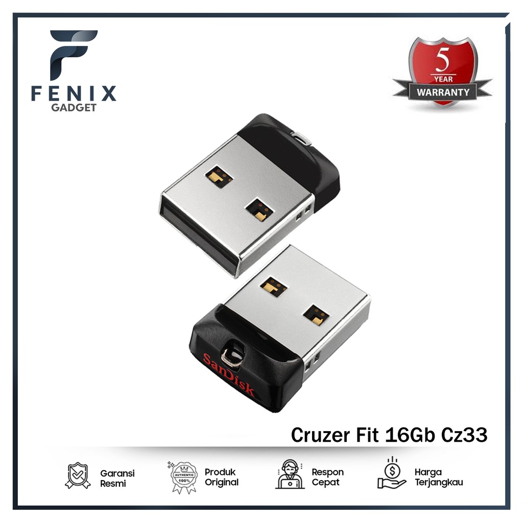  SanDisk  Cruzer Fit 16GB CZ33 Flashdisk Shopee Indonesia