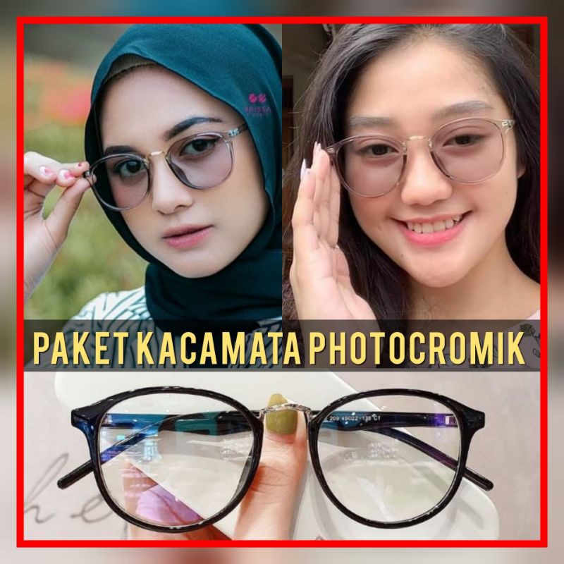 Kacamata wanita photocromik / blueray 209