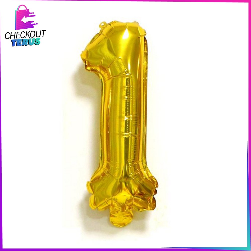 CT C390 Balon Foil Huruf Gold A-Z Balon Foil Angka 0-9 Ballon Foil Abjad Alphabet Angka Polos Baloon Huruf Dan Angka Perlengkapan Ulang Tahun  Balon Foil Gold