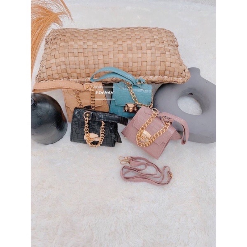 TOP HANDLE BAG WANITA CROCO MINI ANDIN