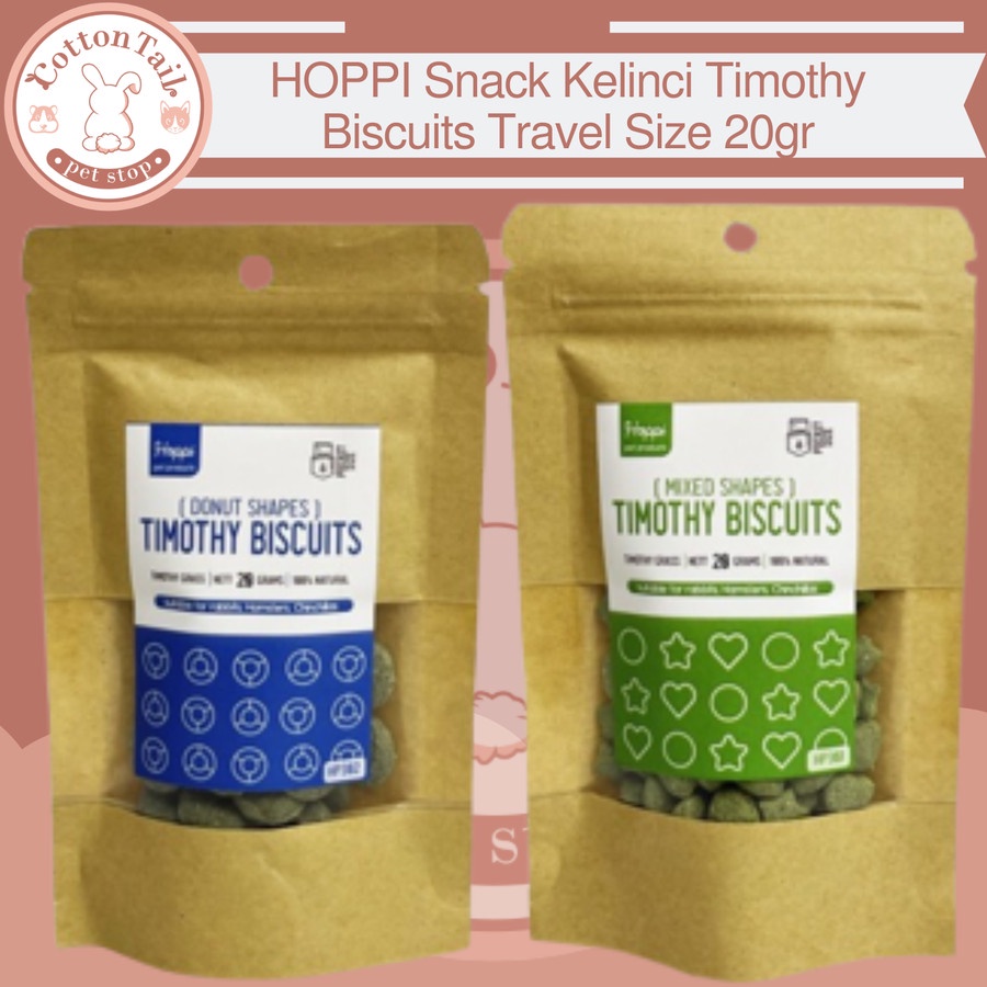 HOPPI Snack Kelinci Timothy Based Travel Size 20g / Snack Kelinci 20gr