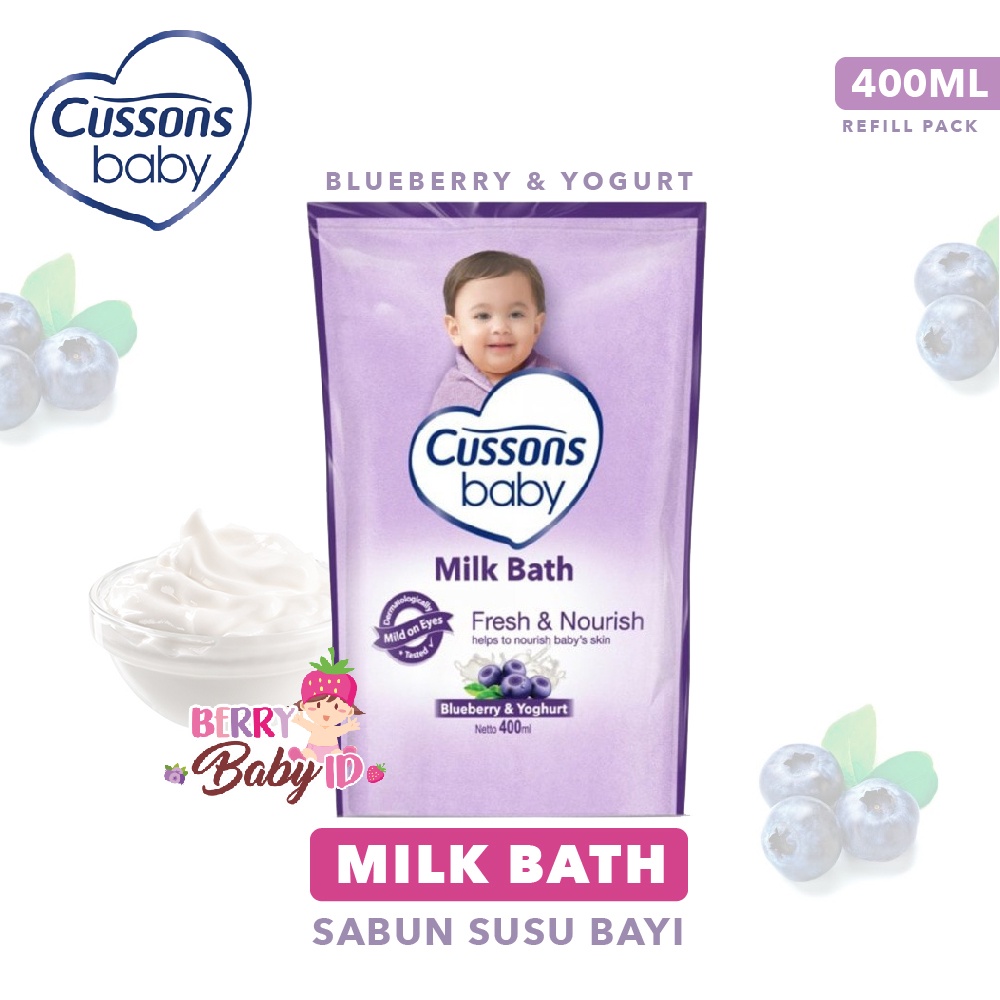 Cussons Baby Milk Bath Sabun Mandi Bayi 400 Ml Refill Pack Berry Mart