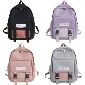 Twenty Bag - Tas Ransel Sekolah Anak Wanita Dan Pria Untuk Anak PAUD TK SD SMP REMAJA Terbaru 2021 Kekinian Motif Carakter FUMIAO COMBINASI Korean Sytle Multifungsi Bahan Canvas