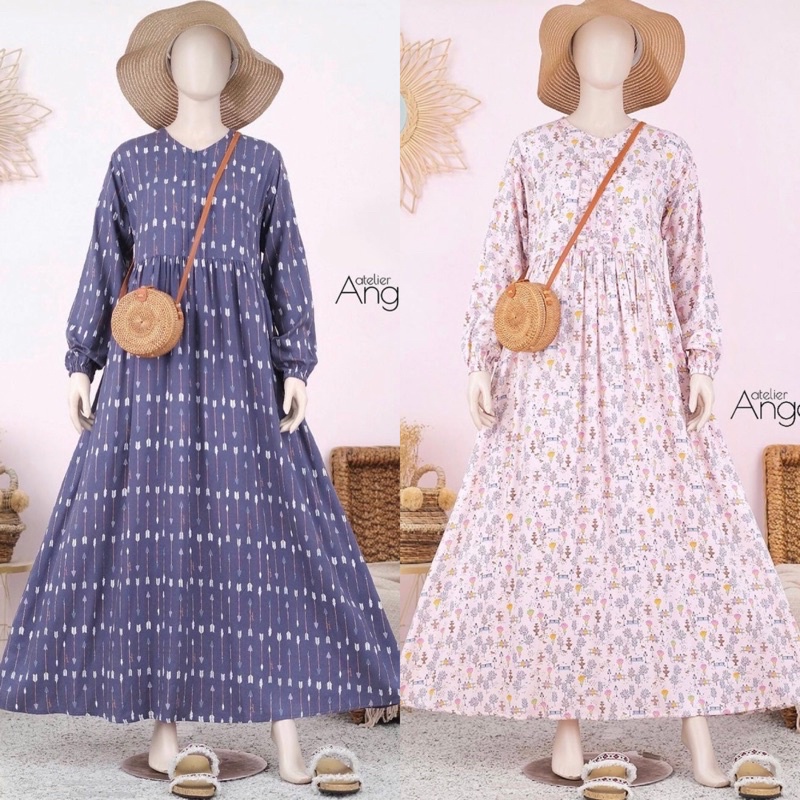 SARAH DRESS AUTUMN SCENE SARAH DRESS ARROW SIZE M BY ATELIER ANGELINA
