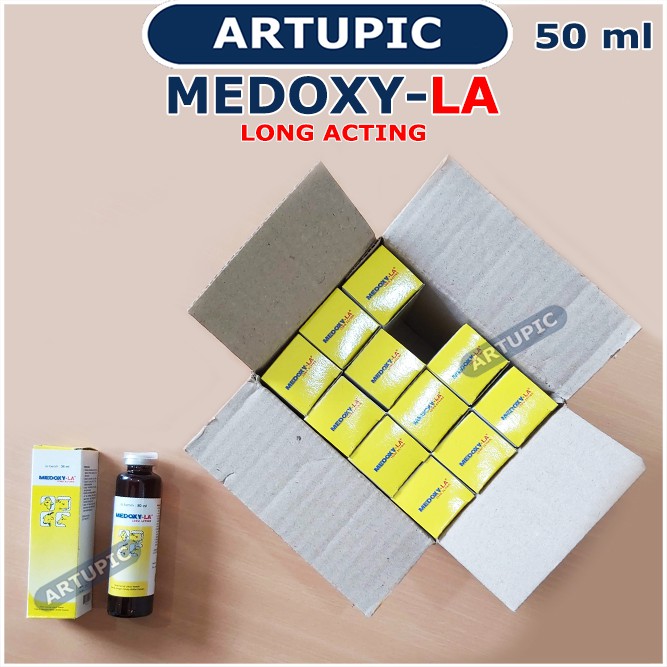 Medoxy-LA 50 ml Obat OTC crd korisa snot kolera ayam unggas babi