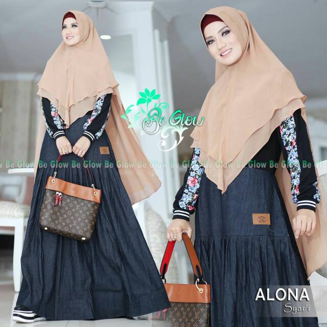 Butik kayara Gamis hijab abaya syari syar'i premium branded original ori alona by be glow