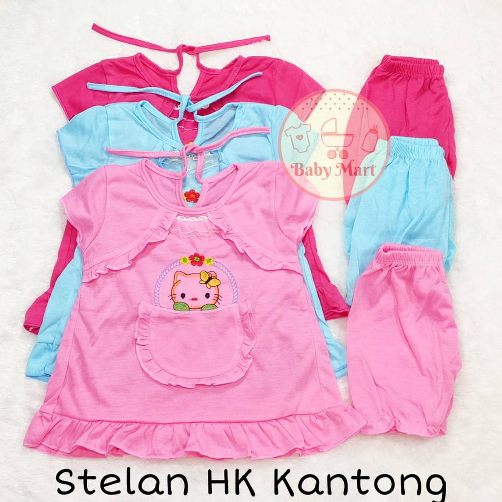 Stelan Bayi Hello Kitty Kantong Depan 0 12 bulan Baju Stelan Bayi Hello Kitty Kantong Depan 0 12 bulan Baju