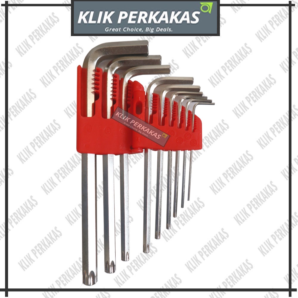 KUNCI L MERK HDT / Combination wrench HDT Set 9PCS