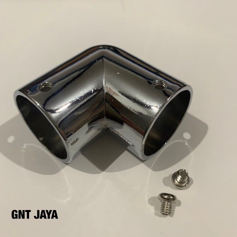 Sambungan Pipa diameter 1inch Stainles L pipe connector stainless bulat 1 inch inci 1inci 1"
