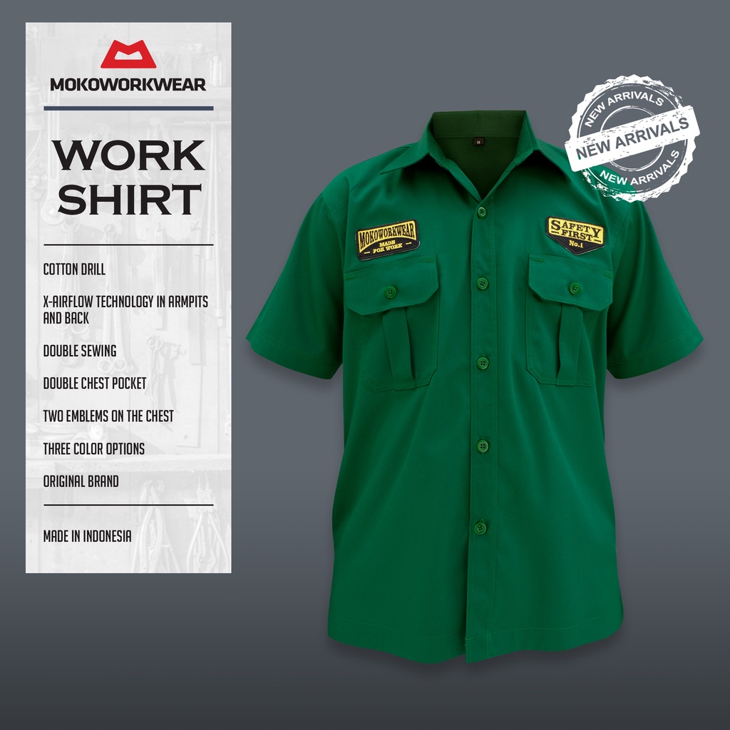 Mokoworkwear ENGINEER WORKSHIRT SERIES - GREEN