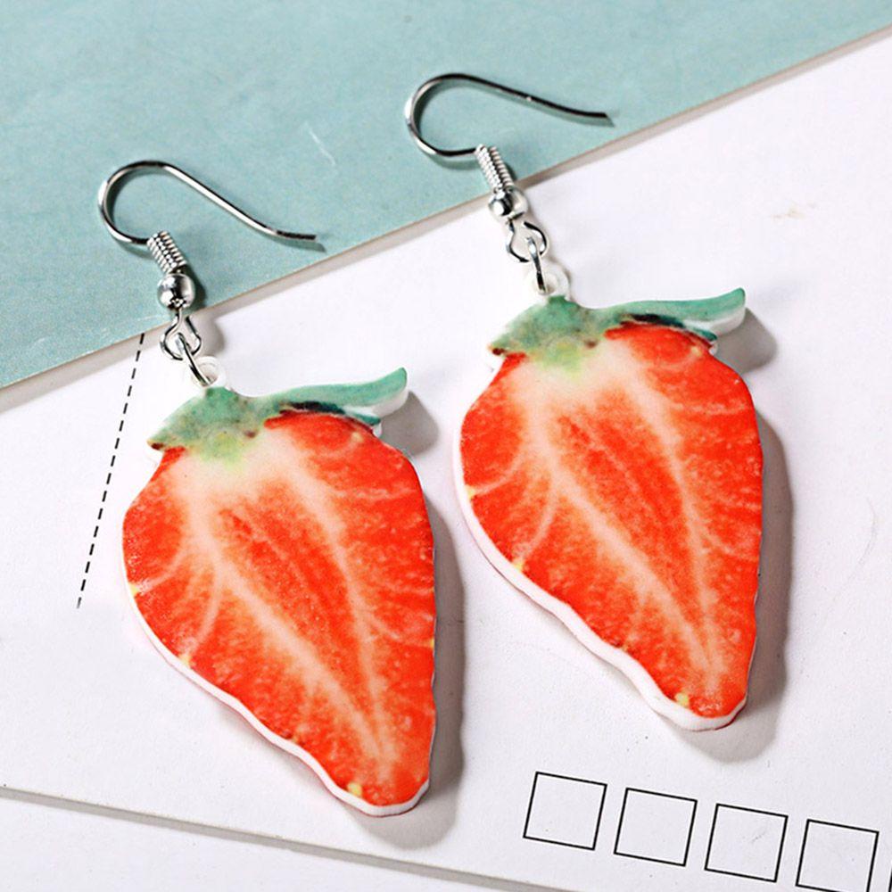 Anting Buah LILY Gadis Tomat Kiwi Orange Strawberry Nanas Timun Menjuntai