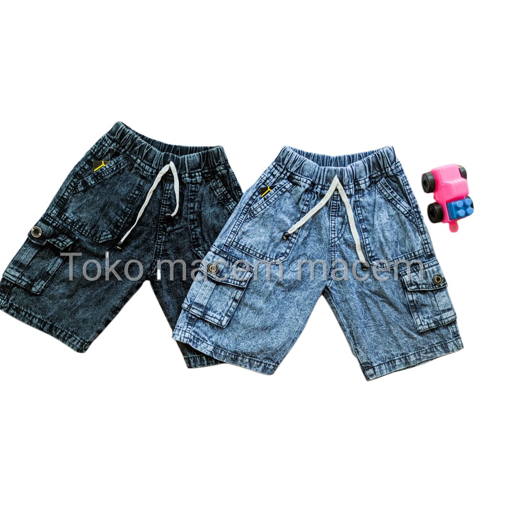 Celana Jeans Cargo Anak  1-7 Tahun / Celana Jeans Pendek Anak Berkualitas / celana pendek anak laki-laki / celana anak laki-laki  / celana jeans anak laki laki / jeans anak laki laki