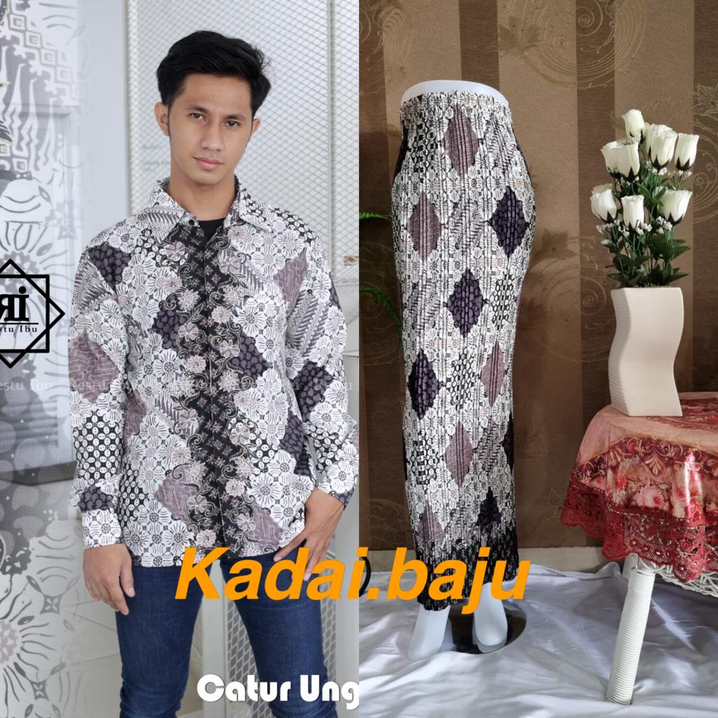 Kadai.baju / Batik couple / Baju batik couple / Rok plisket / Kemeja batik couple / Rok plisket couple