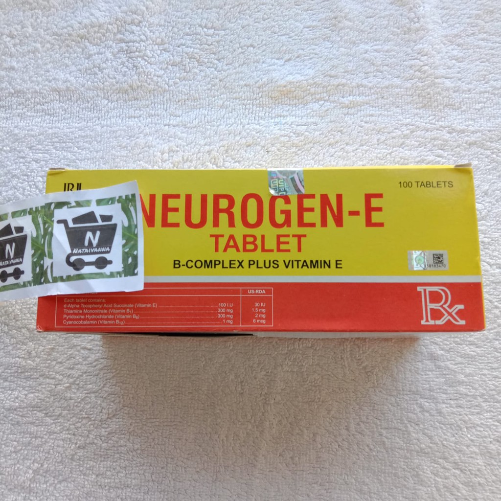 Neurogen-E Tablet B-Complex Plus Vitamin E 100 Tablets