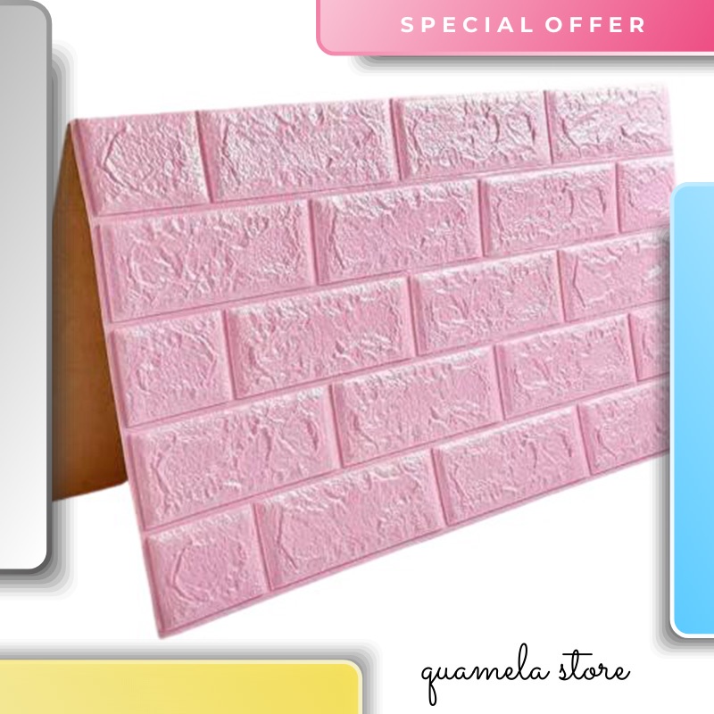(70x38cm) Wallpaper Dinding Bata Stiker Dinding Bata Sticker Bata 3D Hiasan Dinding Stiker Tembok Bata-2