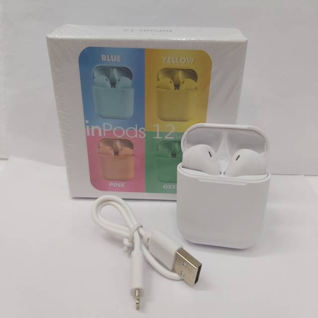 Headset Bluetooth Macaron i12 True Wireless Stereo V5.0