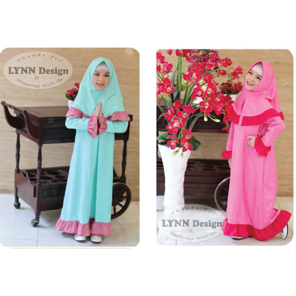 Setelan Gamis Muslim anak set Premium by Lynn Design