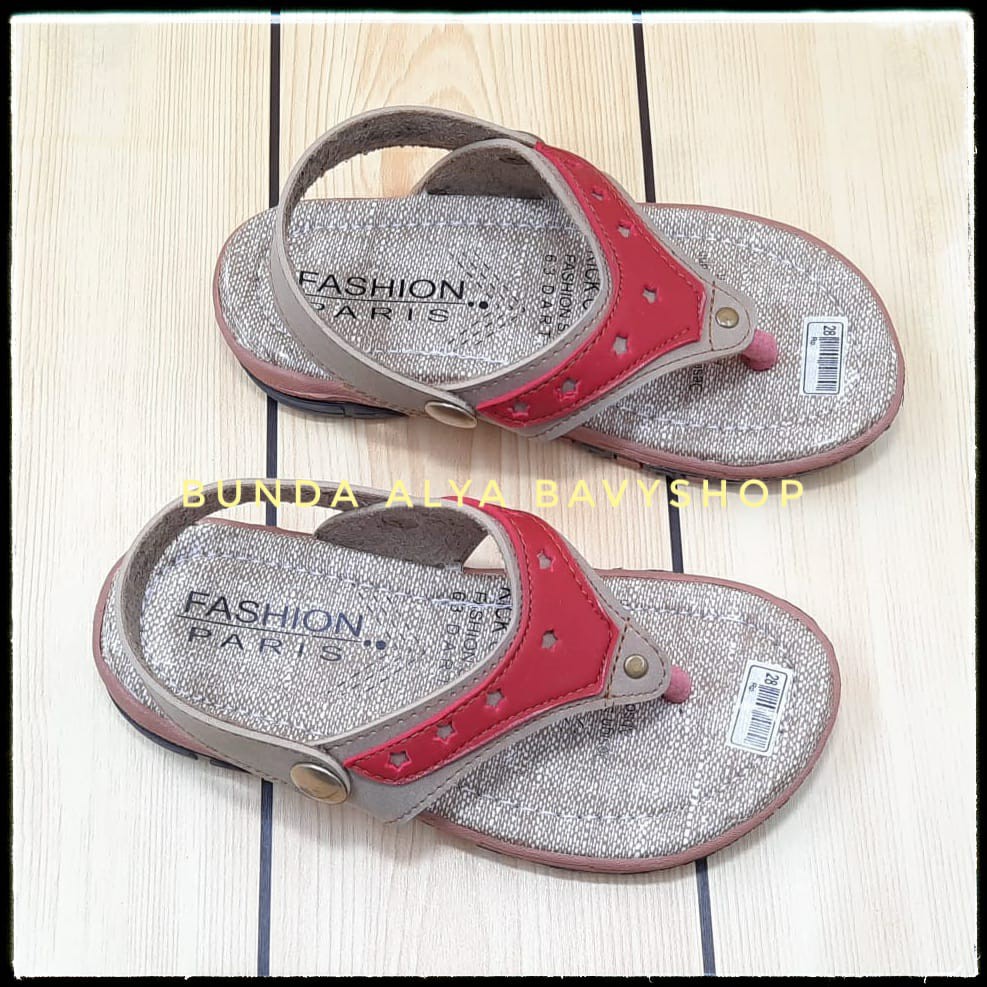 Sendal Jepit Anak Laki Usia 5 6 7 Tahun Size 28 - 32 MERAH - Sandal Anak Laki Laki Tali Anti Licin