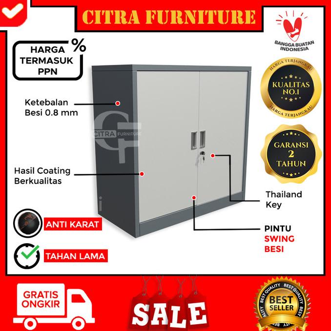 

BAYAR COD Lemari Arsip Besi 2 Pintu Buka Swing Pendek|Lemari Kantor Dokumen file BOOM SALE Kode 532