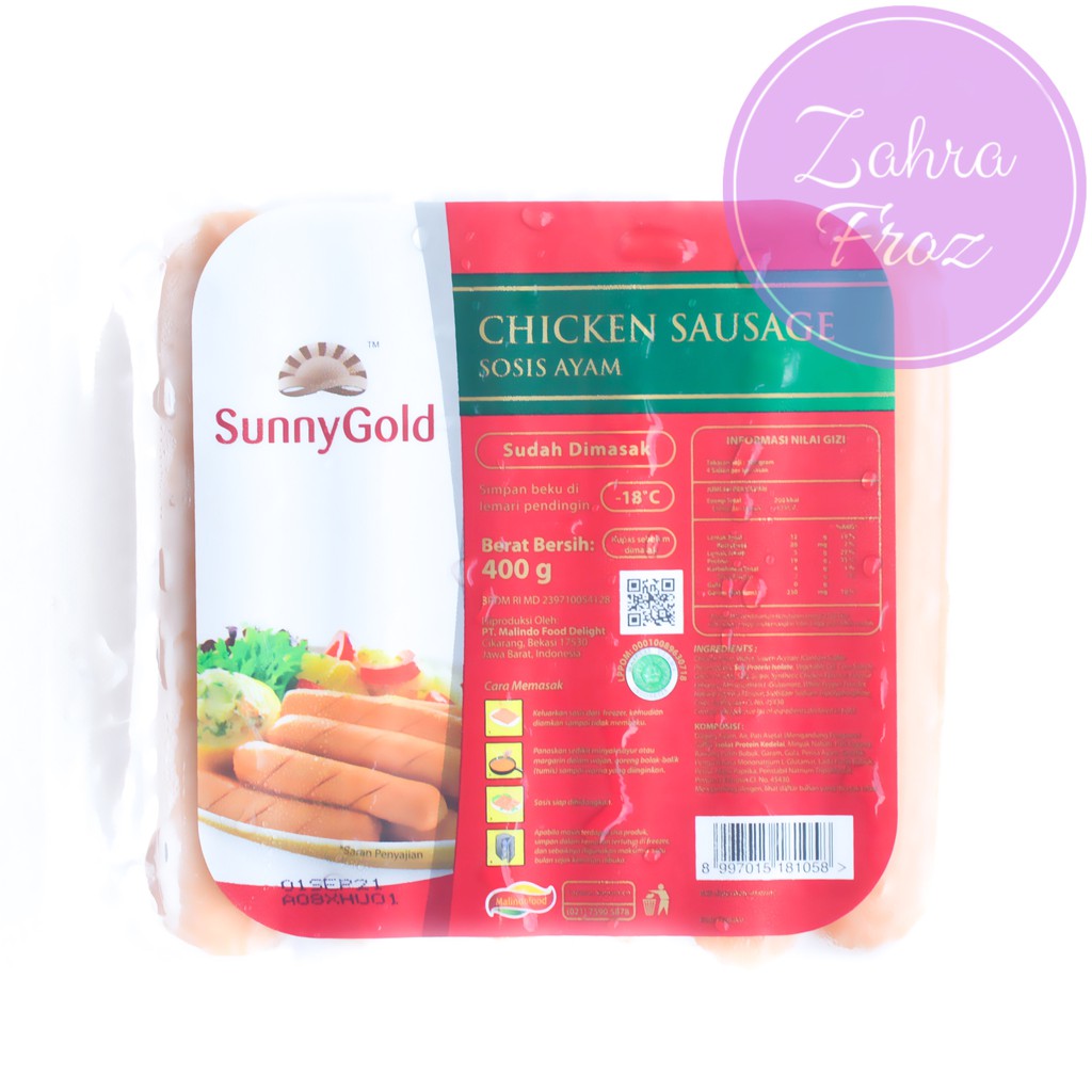 

SUNNY GOLD Chicken Sausage 400g | Sosis Ayam |