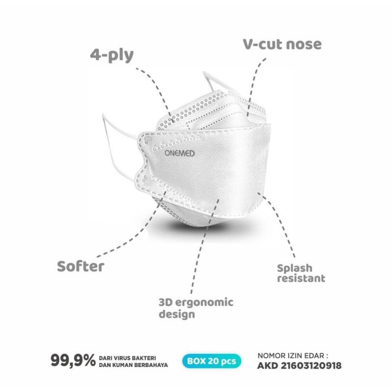 Masker KF94 Onemed UFO masker medis korea 1box isi 20pcs