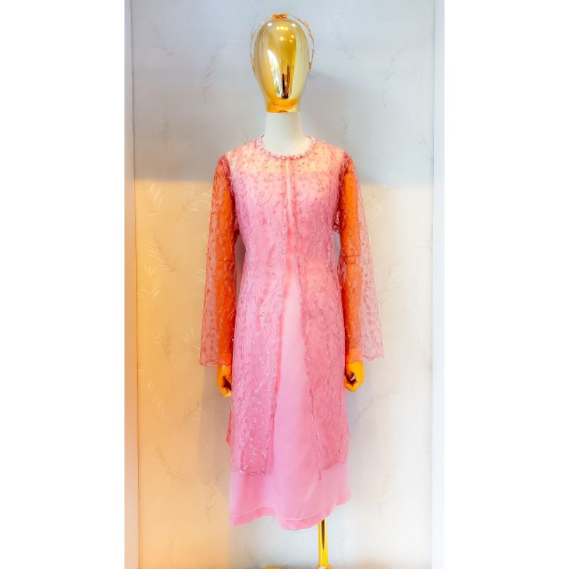 Dress pendek wanita tile pink