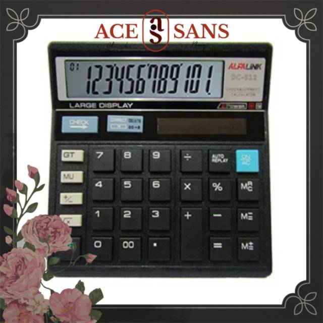 ALFA LINK Calculator DC 512 Black | Kalkulator | Calculator | Alfalink | Alfa Link | Original
