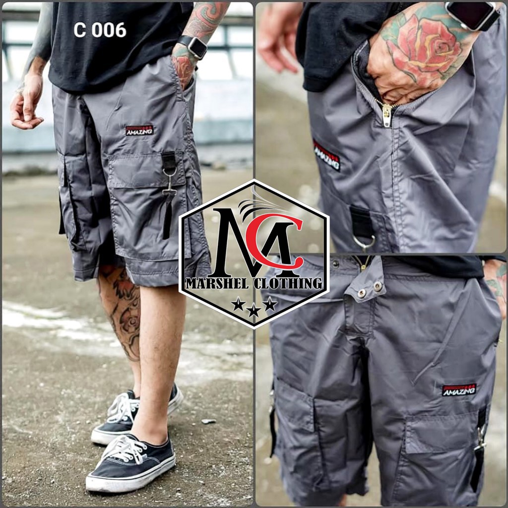 RCL - Celana Pendek Amazing 006 / Celana Cargo Waterproof / Celana Kargo Pendek Murah S.M.L.XL