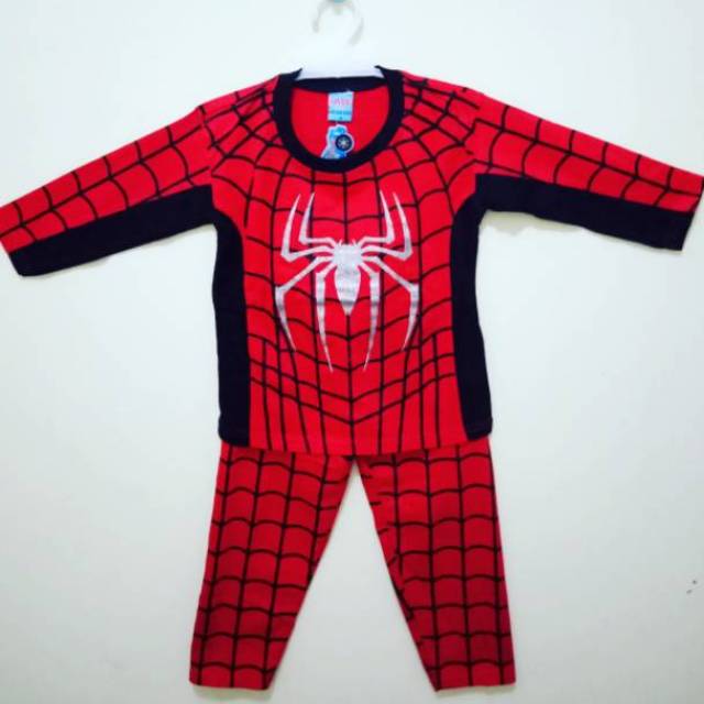Baju anak spiderman/kostum anak spiderman/baju spiderman/setelan anak/baju anak laki