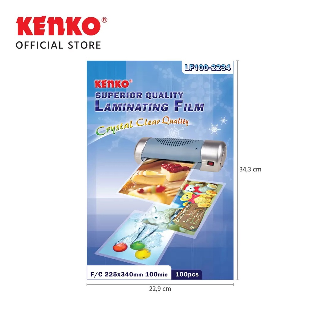 

MJ Laminating Film KENKO LF100-2234(100 pc) / Plastik Laminating