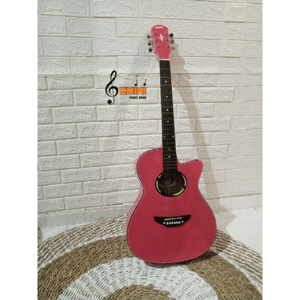 Gitar Yamaha Apx 500ii Akustik Tanam Besi Pink