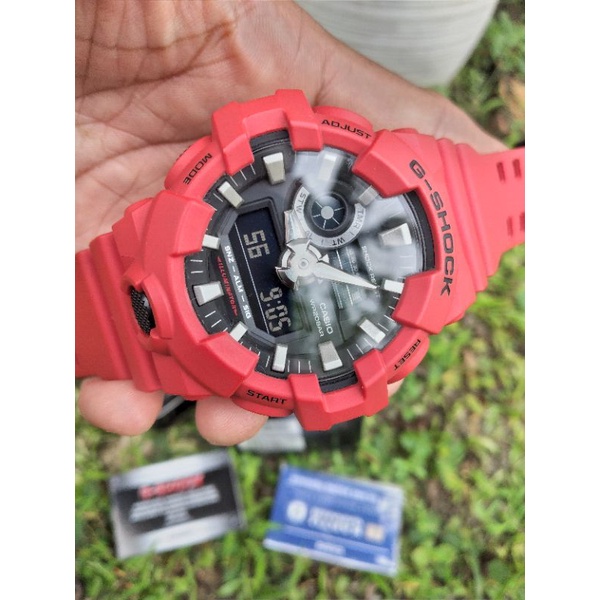 Jam Tangan Pria Casio G SHOCK GA-700-4ADR  Merah Original second