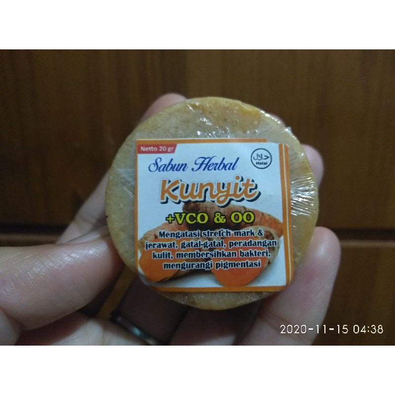 Sabun Gatal kulit Sabun Jerawat Sabun untuk kurangi gatal dan stretch mark sabun Vco Kunyit