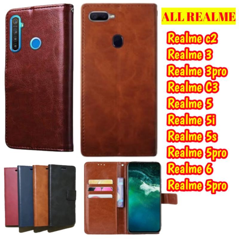 flip case dompet all realme