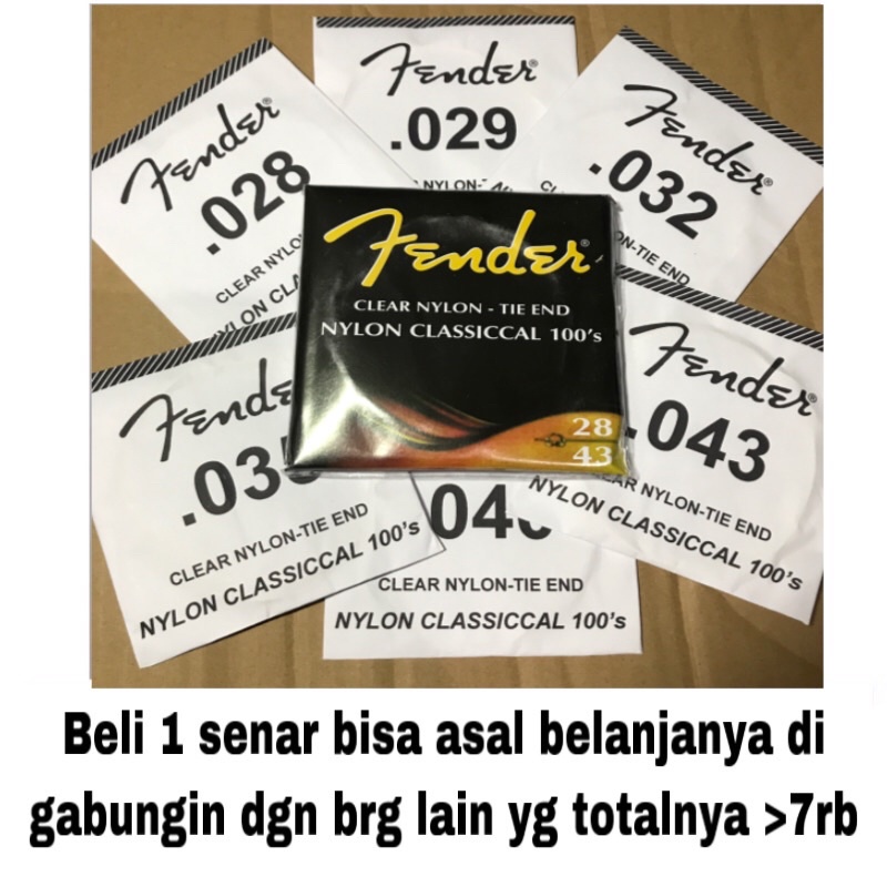 Senar Gitar Akustik Nylon Fender