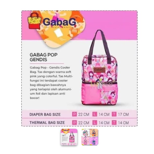 Gabag Cooler Bag Gendis Free 2 Ice Gel Besar