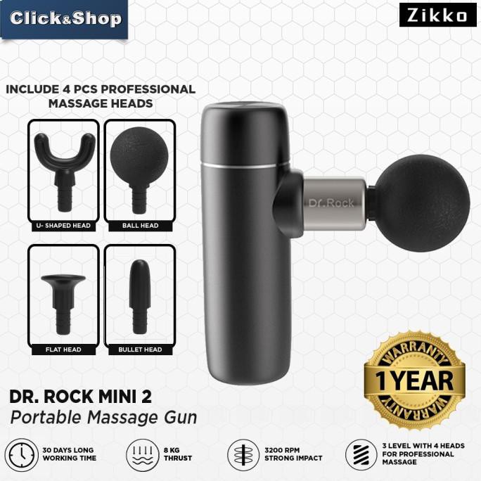 Zikko Dr.Rock Mini2 8Mm Portable Massager Gun -Alat Pijat Elektrik
