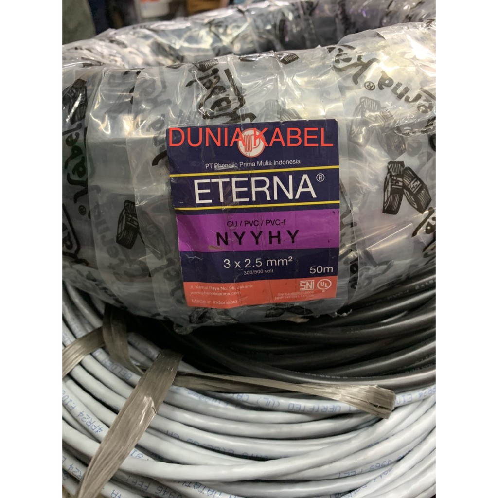 Kabel Serabut /NYYHY Eterna 3x2.5 3x2,5 3 x 2.5 3 x 2,5 @50meter