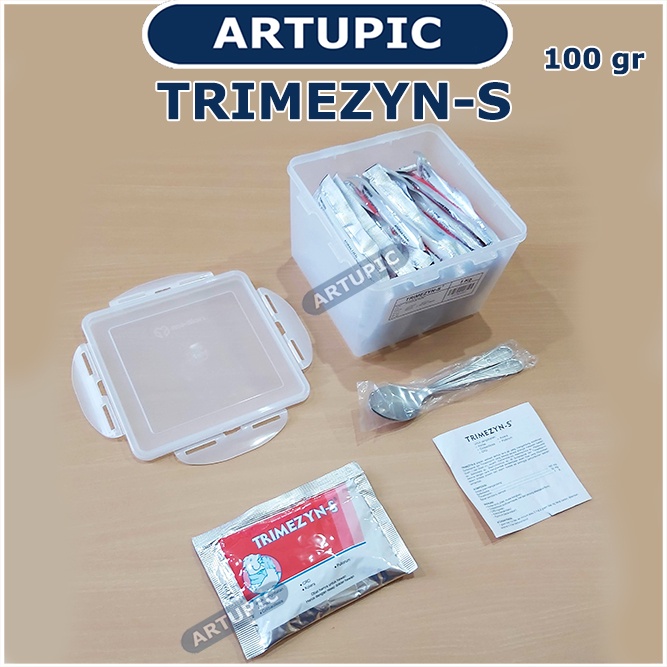 TRIMEZYN-S 100 gram Obat unggas ayam korisa crd berak hijau kapur snot