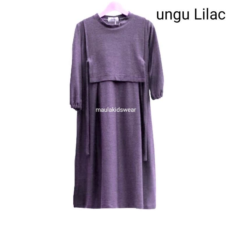 Gamis Bayi Vest Maudy Perempuan 0 - 4 Tahun Polos Katun Lucu