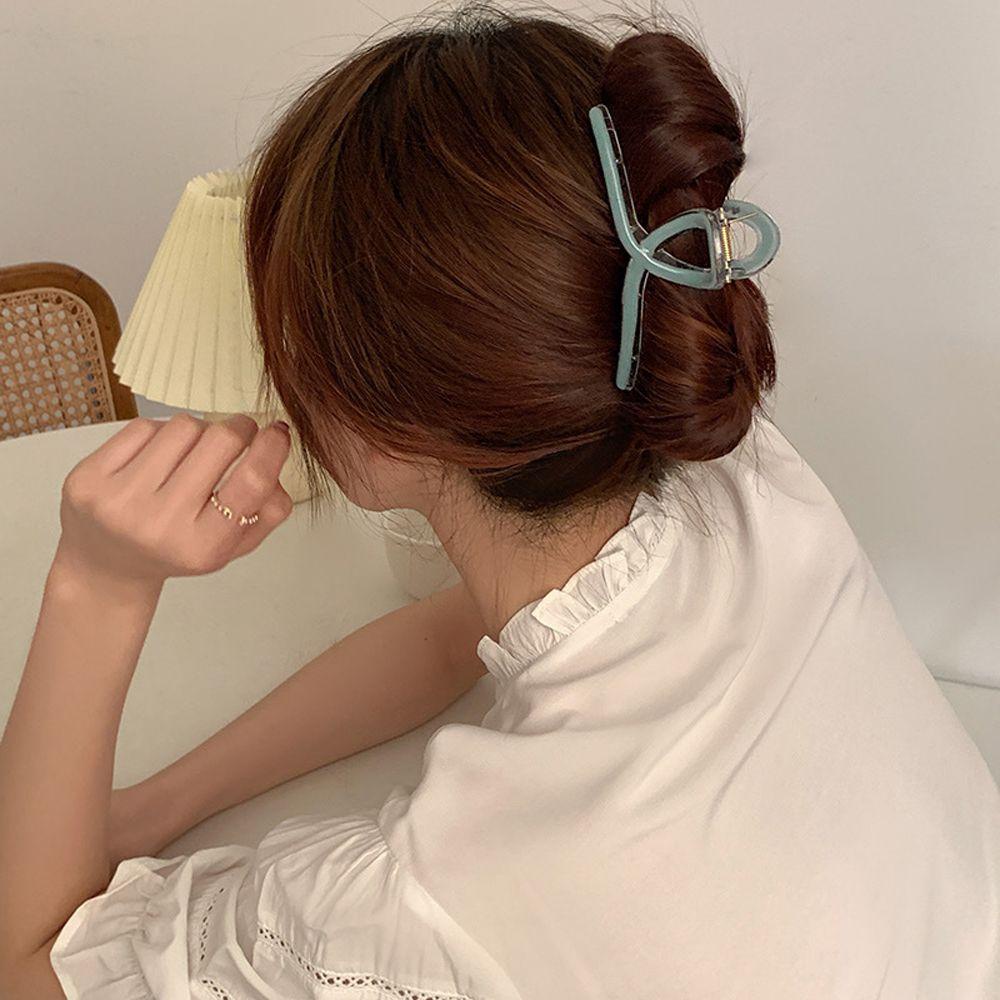 Needway  Wanita Cakar Rambut Heardress Vintage Untuk Perempuan Hiasan Kepala Silang Simple Ponytail Holder